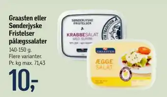 Føtex Graasten eller Sønderjyske Fristelser pålægssalater tilbud