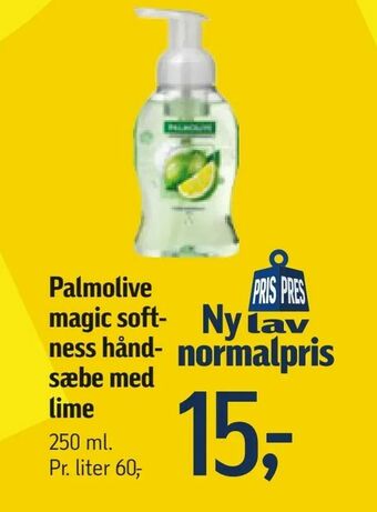 Føtex Palmolive magic softness håndsæbe med lime tilbud
