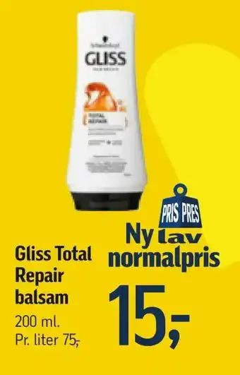 Føtex Gliss Total Repair balsam tilbud