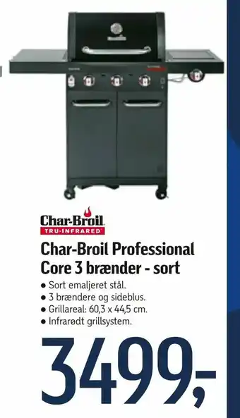 Føtex Char-Broil Professional Core 3 brænder - sort tilbud