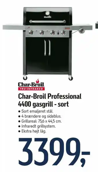 Føtex Char-Broil Professional 4400 gasgrill - sort tilbud