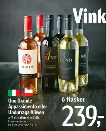 Føtex Uno Grande Appassimento eller Undurraga Aliwen tilbud