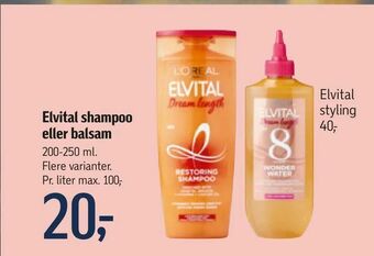 Føtex Elvital shampoo eller balsam tilbud