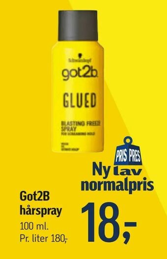Føtex Got2B hårspray tilbud