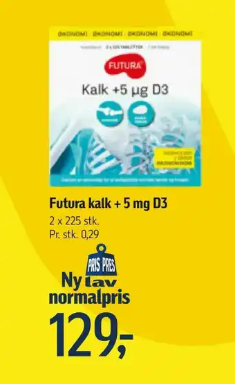 Føtex Futura kalk + 5 mg D3 tilbud