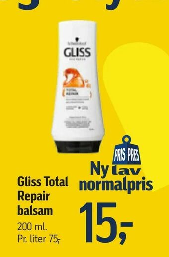Føtex Gliss Total Repair balsam tilbud