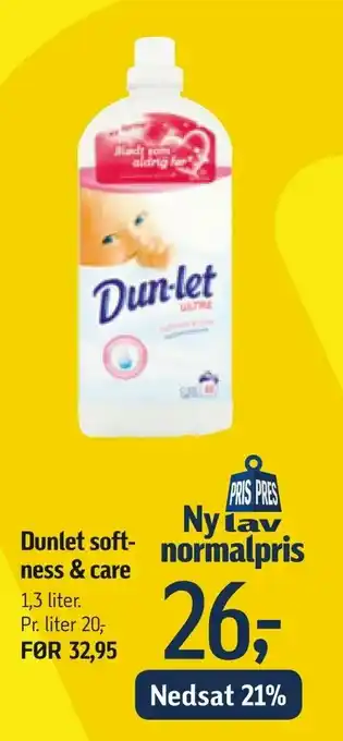 Føtex Dunlet soft ness & care tilbud