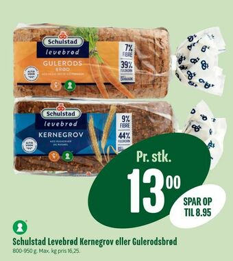 Min Købmand Schulstad Levebrød Kernegrov eller Gulerodsbrød tilbud