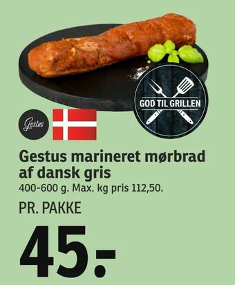 SPAR Gestus marineret mørbrad af dansk gris tilbud