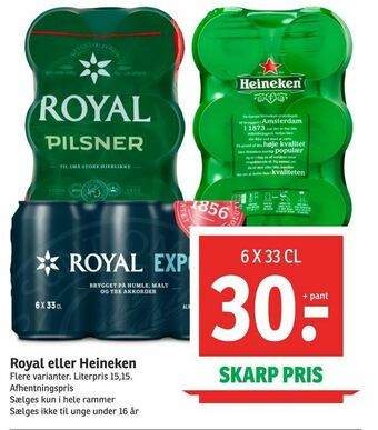 SPAR Royal eller Heineken tilbud