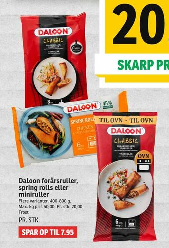 Daloon forårsruller, spring rolls eller miniruller