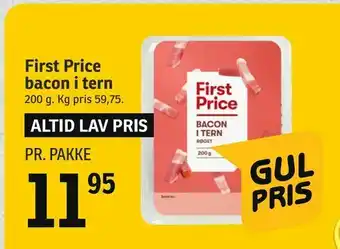 SPAR First Price bacon i tern tilbud