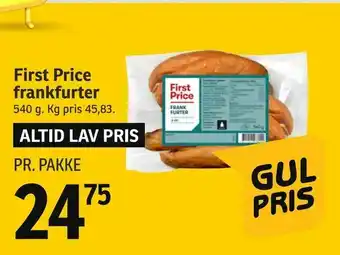 SPAR First Price frankfurter tilbud