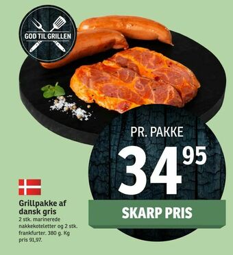 SPAR Grillpakke af dansk gris tilbud