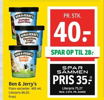 SPAR Ben & Jerry's tilbud