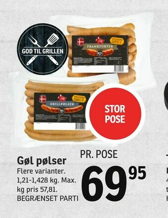SPAR Gøl pølser tilbud