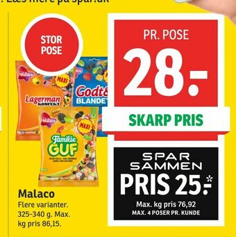 SPAR Malaco tilbud
