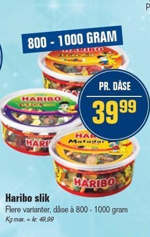 Otto Duborg Haribo slik tilbud