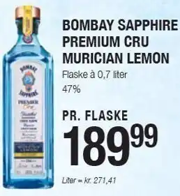 Otto Duborg Bombay sapphire premium cru murician lemon tilbud