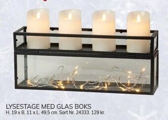 Daells Bolighus Lysestage med glas boks tilbud
