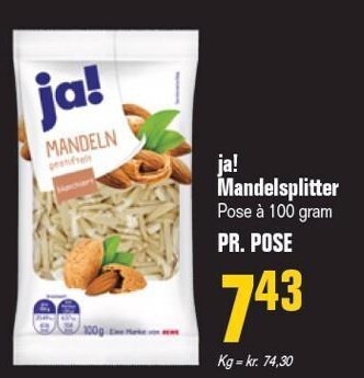 Poetzsch Padborg Ja! mandelsplitter tilbud