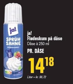 Poetzsch Padborg Ja! flødeskum på dåse tilbud