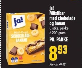 Poetzsch Padborg Ja! müslibar med chokolade og banan tilbud