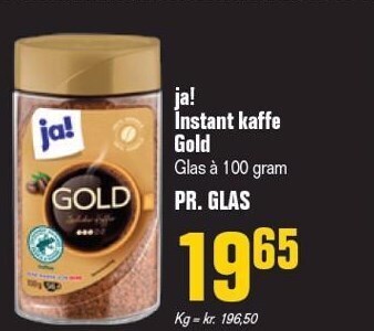 Poetzsch Padborg Ja! instant kaffe gold tilbud