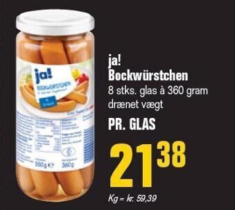 Poetzsch Padborg Ja! bockwürstchen tilbud