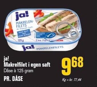 Poetzsch Padborg Ja! makrelfilet i egen saft tilbud