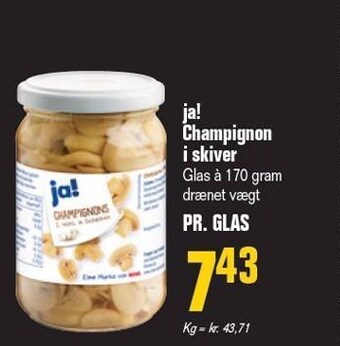 Poetzsch Padborg Ja! champignon i skiver tilbud