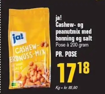 Poetzsch Padborg Ja! cashew-og peanutmix m. honning salt tilbud