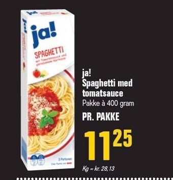Poetzsch Padborg Ja! spaghetti m. tomatsauce tilbud