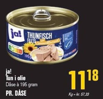 Otto Duborg Ja! tun i olie tilbud