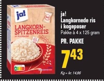 Otto Duborg Ja! langkornede ris i kogeposer tilbud