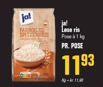 Otto Duborg Ja! løse ris tilbud