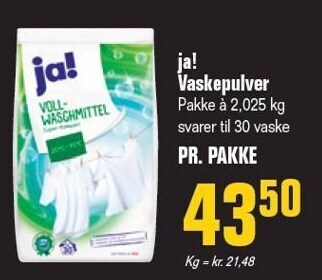 Otto Duborg Ja! vaskepulver tilbud