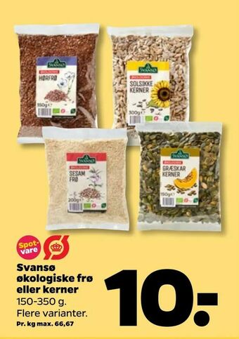 Netto Svansø økologiske frø eller kerner tilbud
