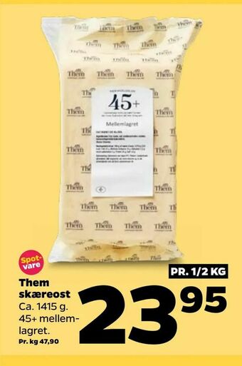Netto Them skæreost tilbud