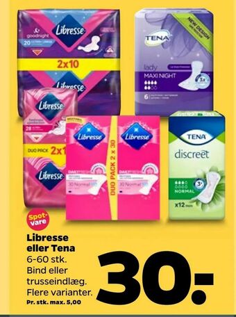 Netto Libresse eller Tena tilbud