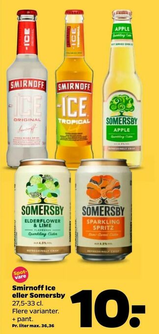 Netto Smirnoff Ice eller Somersby tilbud