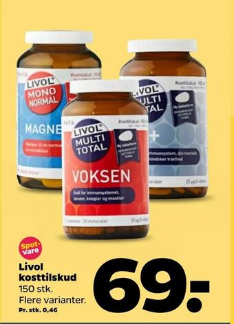 Netto Livol kosttilskud tilbud