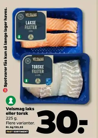 Netto Velsmag laks eller torsk tilbud