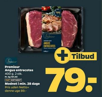 Netto Premieur Angus entrecotes tilbud