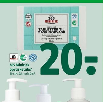 Coop 365 365 minirisk opvasketabs tilbud
