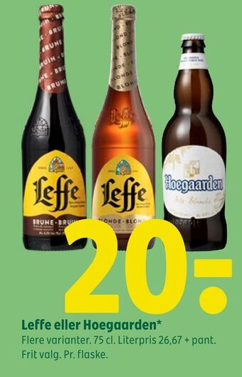 Coop 365 Leffe eller hoegaarden tilbud