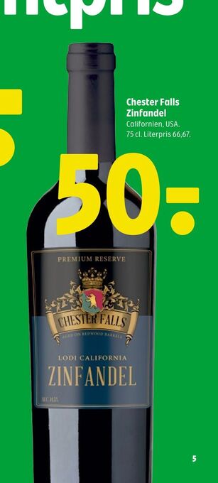 Coop 365 Chester falls zinfandel tilbud