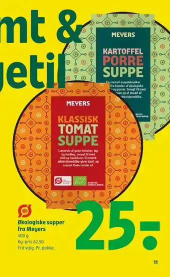 Coop 365 Økologiske supper fra meyers tilbud