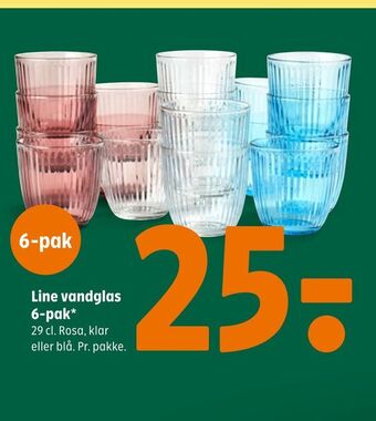 Coop 365 Line vandglas 6-pak tilbud