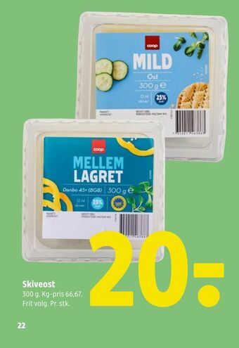 Coop 365 Skiveost tilbud